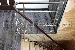 Ограждения из нержавеющей стали с тремя ригелями в Самаре. Готовые проекты ПерилаГлавСнаб - фото 1