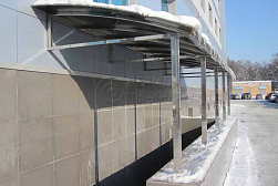 Козырьки и навесы на металлокаркасе в Самаре. Готовые проекты ПерилаГлавСнаб - фото 21