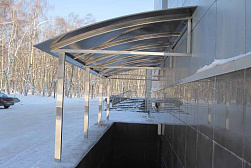 Козырьки и навесы на металлокаркасе в Самаре. Готовые проекты ПерилаГлавСнаб - фото 20