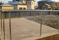 Ограждения и перила без ригелей из нержавеющей стали (без заполнения) в Самаре. Готовые проекты ПерилаГлавСнаб - фото 11