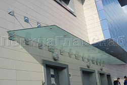 Стеклянные козырьки на вантах в Самаре. Готовые проекты ПерилаГлавСнаб - фото 15