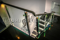 Поручни, перила и ограждения с подсветкой в Самаре. Готовые проекты ПерилаГлавСнаб - фото 26