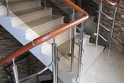 Перила и ограждения из нержавейки и дерева в Самаре. Готовые проекты ПерилаГлавСнаб - фото 28