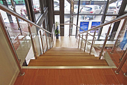 Стеклянные перила для колодезных лестниц в Самаре. Готовые проекты ПерилаГлавСнаб - фото 9