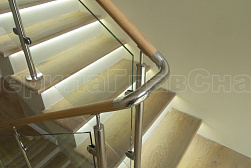 Перила и ограждения из нержавейки и дерева в Самаре. Готовые проекты ПерилаГлавСнаб - фото 14