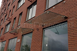 Стеклянные козырьки на вантах в Самаре. Готовые проекты ПерилаГлавСнаб - фото 6