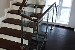 Перила и ограждения из нержавейки и дерева в Самаре. Готовые проекты ПерилаГлавСнаб - фото 18