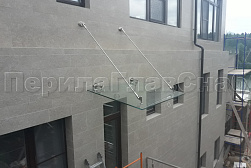 Стеклянные козырьки на вантах в Самаре. Готовые проекты ПерилаГлавСнаб - фото 18