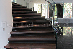 Стеклянные перила для винтовых лестниц в Самаре. Готовые проекты ПерилаГлавСнаб - фото 16