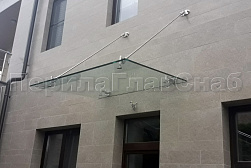 Стеклянные козырьки на вантах в Самаре. Готовые проекты ПерилаГлавСнаб - фото 20