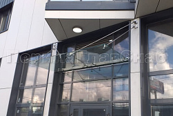 Стеклянные козырьки на вантах в Самаре. Готовые проекты ПерилаГлавСнаб - фото 12