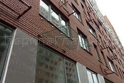 Стеклянные козырьки на вантах в Самаре. Готовые проекты ПерилаГлавСнаб - фото 5