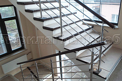 Перила и ограждения из нержавейки и дерева в Самаре. Готовые проекты ПерилаГлавСнаб - фото 24