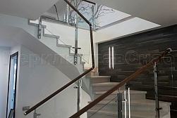 Стеклянные перила для винтовых лестниц в Самаре. Готовые проекты ПерилаГлавСнаб - фото 11