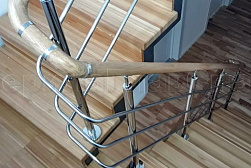 Перила и ограждения из нержавейки и дерева в Самаре. Готовые проекты ПерилаГлавСнаб - фото 6