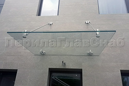 Стеклянные козырьки на вантах в Самаре. Готовые проекты ПерилаГлавСнаб - фото 19