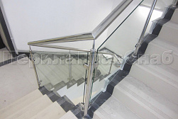Ограждения из нержавейки со стеклом в Самаре. Готовые проекты ПерилаГлавСнаб - фото 18