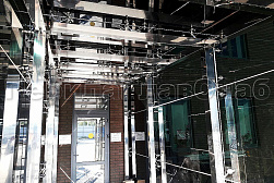 Стеклянные козырьки на спайдерах в Самаре. Готовые проекты ПерилаГлавСнаб - фото 3