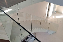 Стеклянные перила для винтовых лестниц в Самаре. Готовые проекты ПерилаГлавСнаб - фото 20