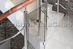 Перила и ограждения из нержавейки и дерева в Самаре. Готовые проекты ПерилаГлавСнаб - фото 29