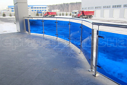 Стеклянные ограждения для улицы в Самаре. Готовые проекты ПерилаГлавСнаб - фото 5