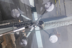 Стеклянные козырьки на спайдерах в Самаре. Готовые проекты ПерилаГлавСнаб - фото 8