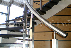 Перила и ограждения из нержавеющей стали с двумя ригелями в Самаре. Готовые проекты ПерилаГлавСнаб - фото 2