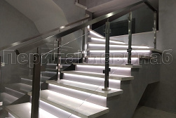 Ограждения из нержавейки со стеклом в Самаре. Готовые проекты ПерилаГлавСнаб - фото 1