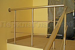 Перила и ограждения из нержавеющей стали с двумя ригелями в Самаре. Готовые проекты ПерилаГлавСнаб - фото 8