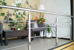 Перила и ограждения из нержавеющей стали с двумя ригелями в Самаре. Готовые проекты ПерилаГлавСнаб - фото 4